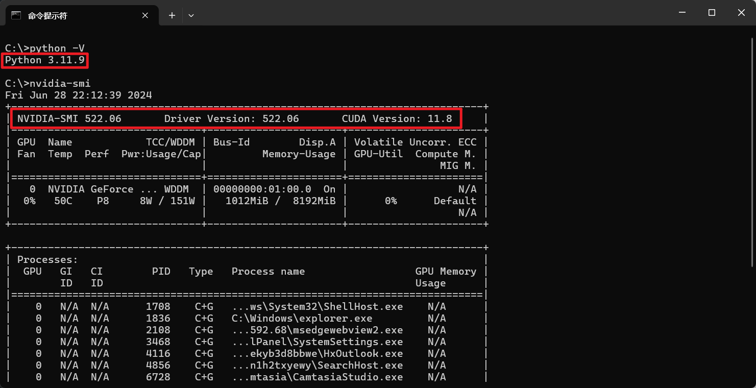 cuda and python version